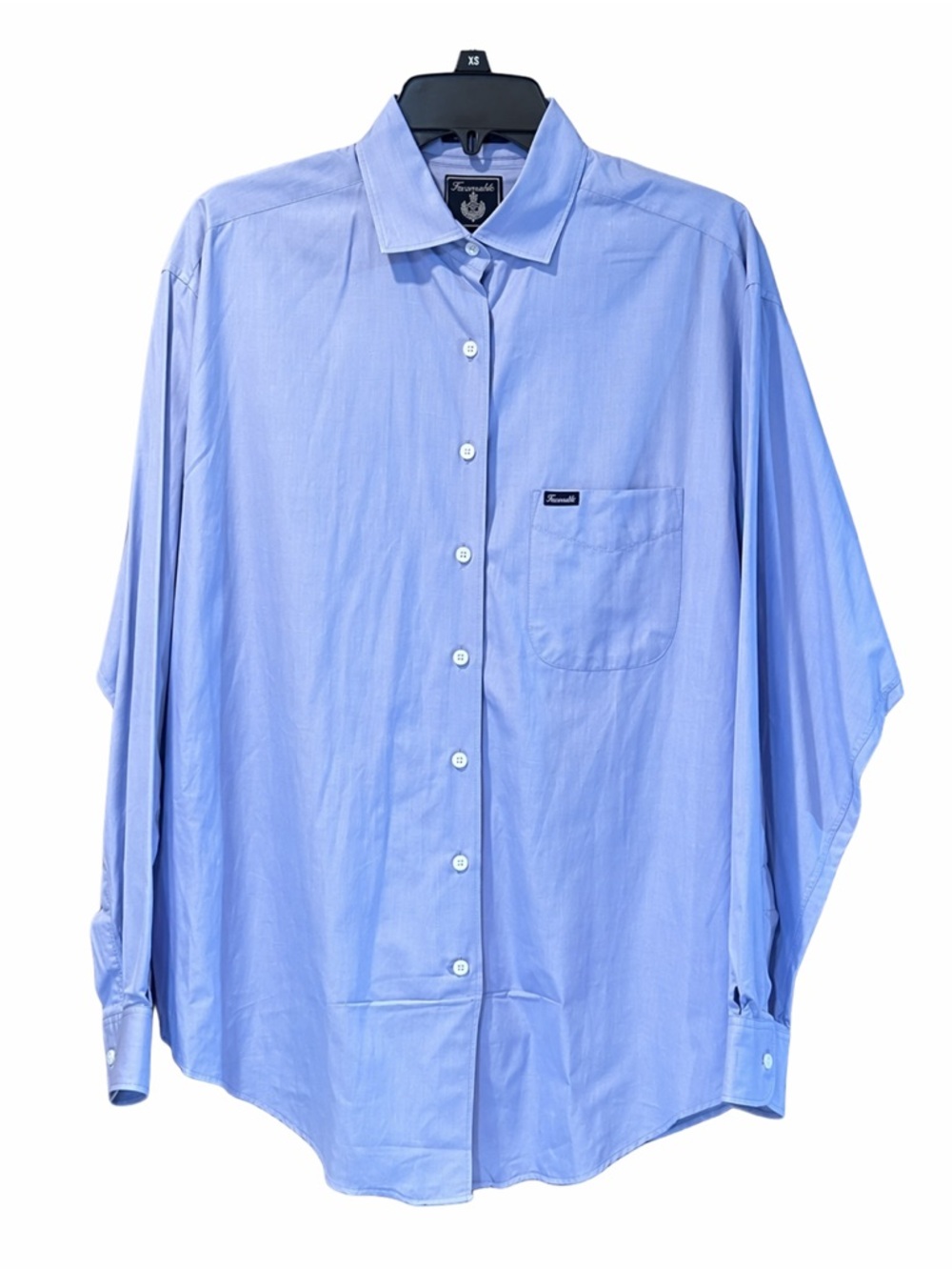 FAÇONNABLE Men’s Large Classic Fine Lavender Dress Shirt Cotton Made in USA